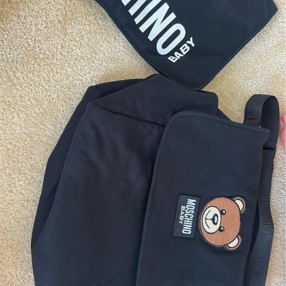 Moschino Black diaper bag brand new